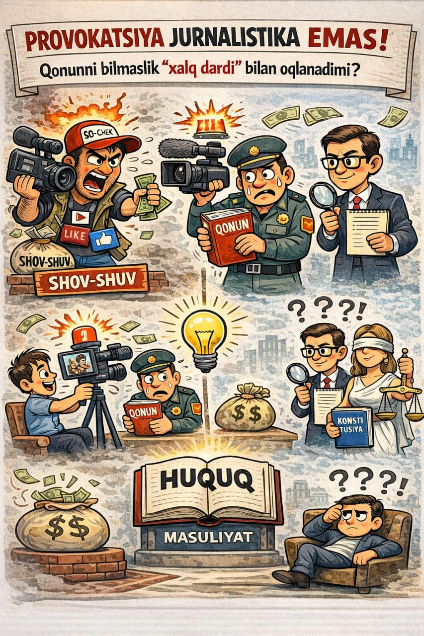 ПРОВОКАЦИЯ ЖУРНАЛИСТИКА ЭМАС: КАМЕРА ОРҚАЛИ БОСИМ ҚАЕРГА ОЛИБ БОРМОҚДА?